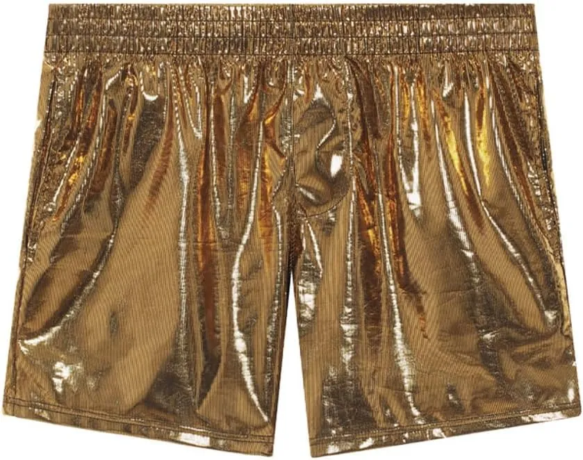 ABAFIP Men Holographic Shiny Metallic Swim Boxer Briefs Trunks Shorts Hot Pants Bikini Swimsuit Stage Clubwear