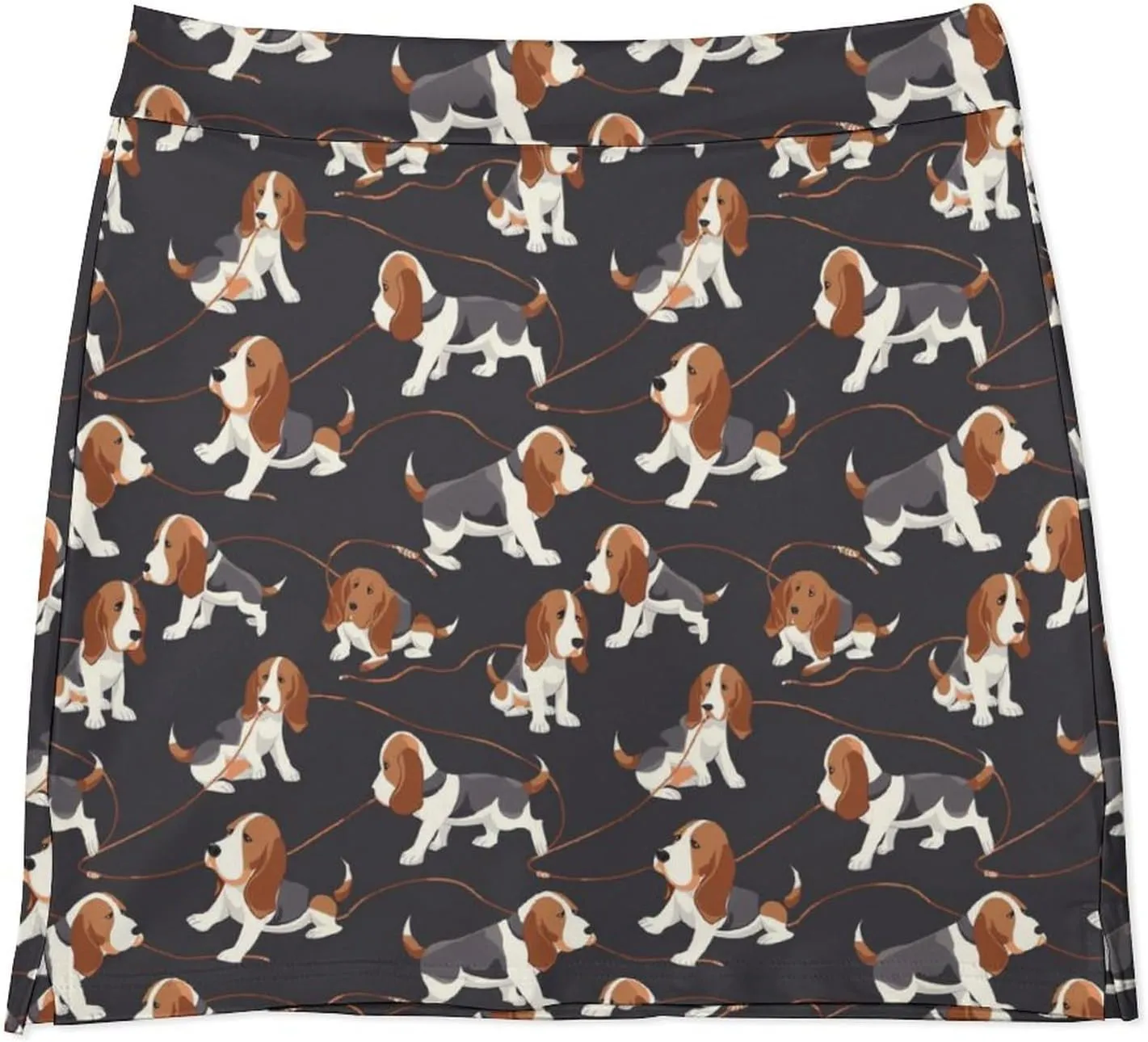 Aggrieved Beagle Dogs Women's Skort Athletic Skirt Golf Skorts A-line Skirts with Built-in Shorts Pockets