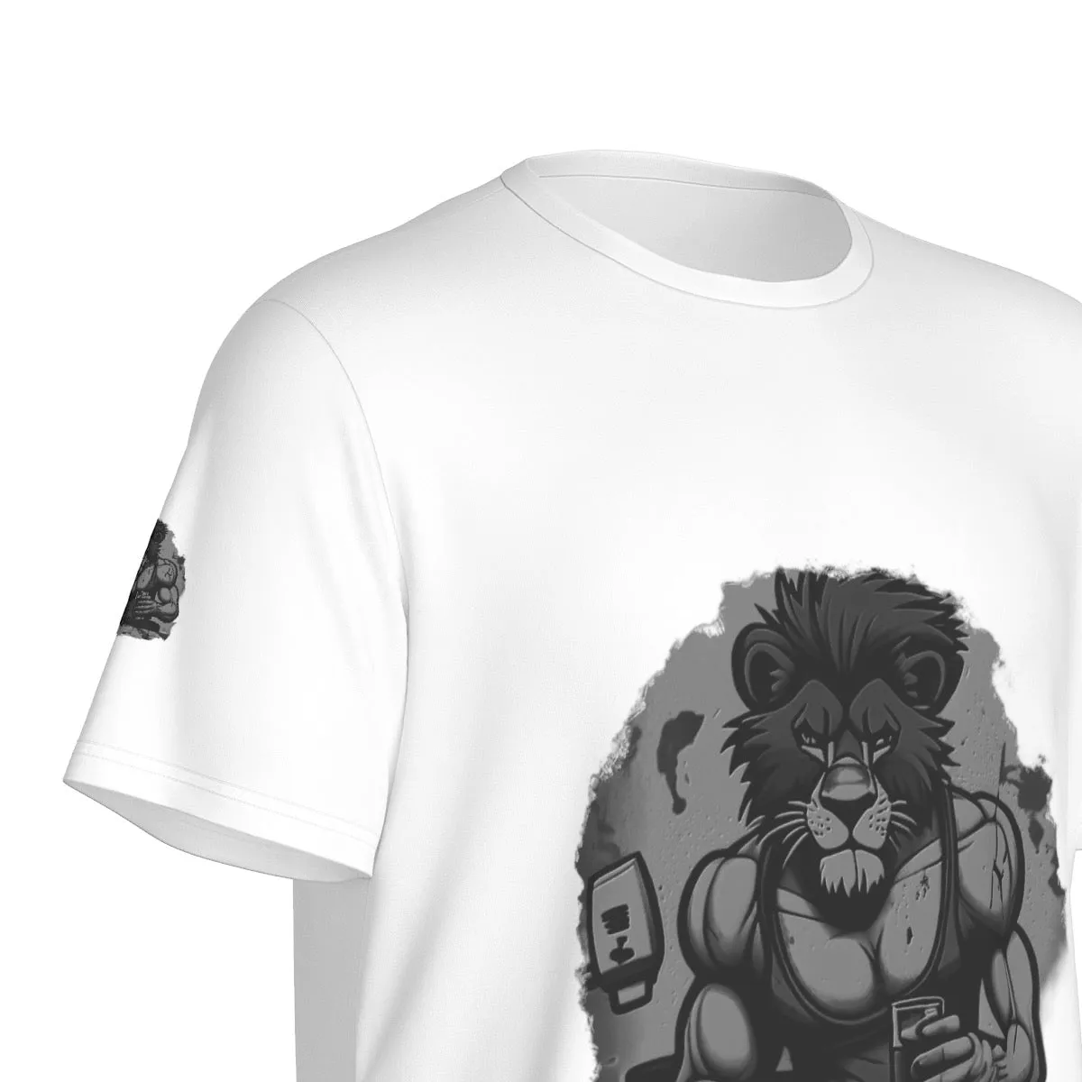 All-Over Print Men's O-Neck Sports T-Shirt leo3 print