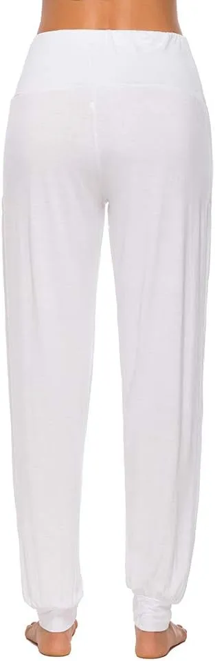 AvaCostume Womens Harem Yoga Pants Side Slit Sport Workout Sweatpants