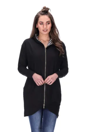 Britta Reversible Sweater Black/Stripe