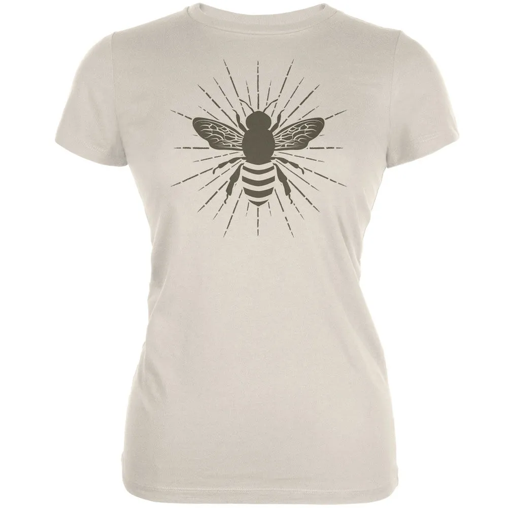 Bumble Bee Rays Bright Yellow Juniors Soft T-Shirt
