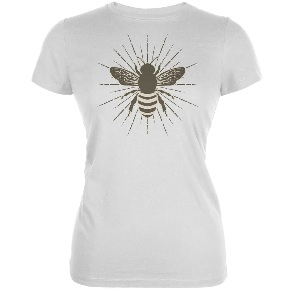 Bumble Bee Rays Bright Yellow Juniors Soft T-Shirt