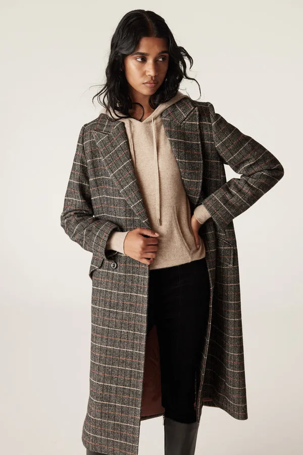 CABLE MELBOURNE Emma Check Coat brown check