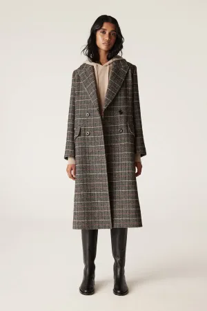 CABLE MELBOURNE Emma Check Coat brown check