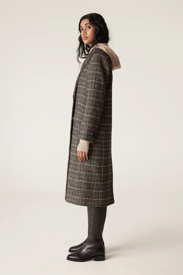 CABLE MELBOURNE Emma Check Coat brown check