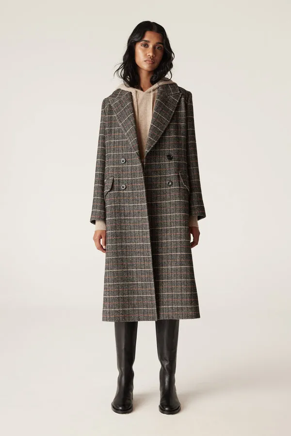 CABLE MELBOURNE Emma Check Coat brown check