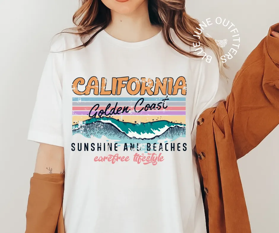 California Golden Coast | Comfort Colors Retro California Tee