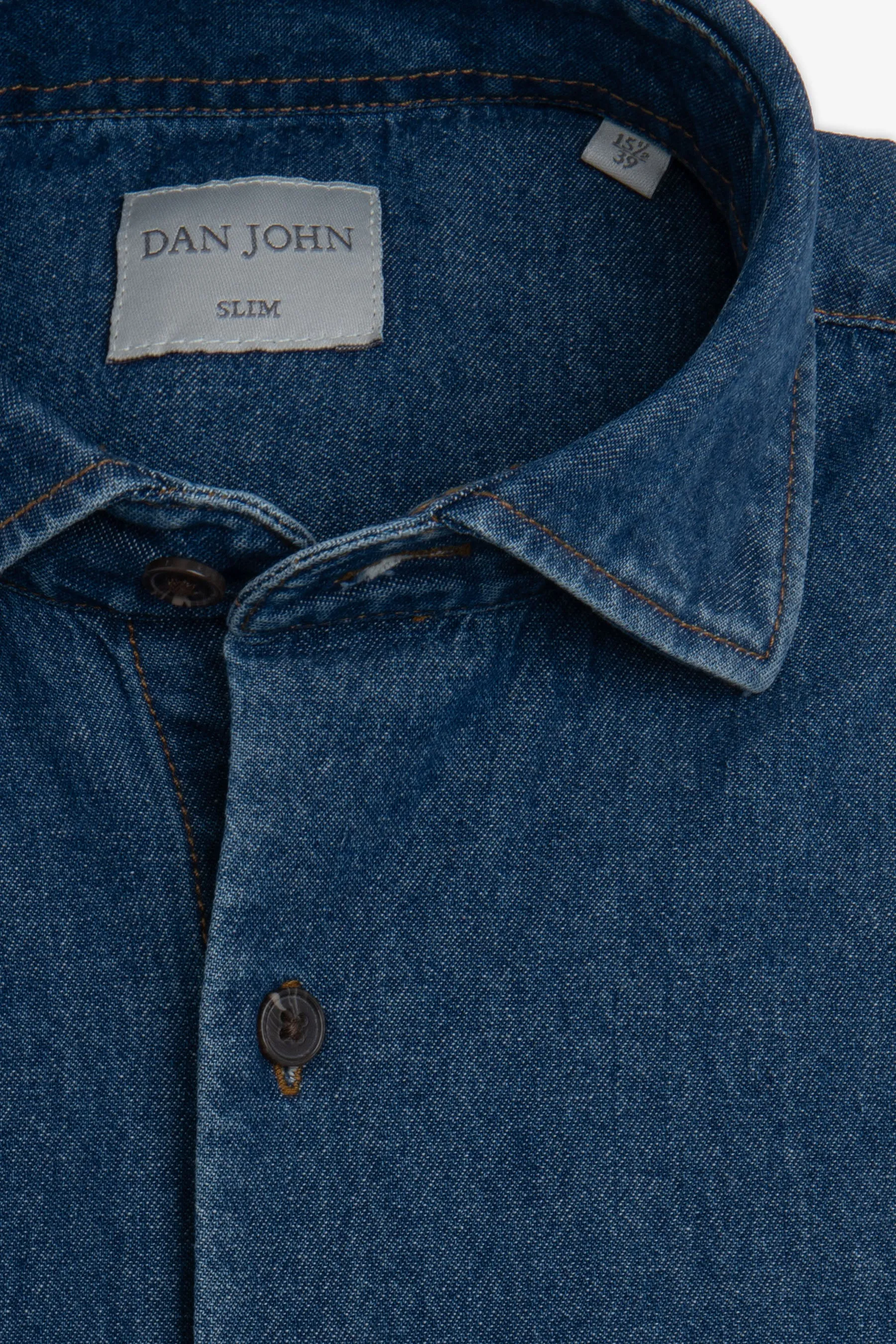 Camicia denim lavaggio scuro chambray