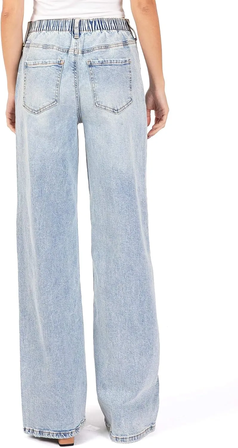 Celebrity Pink Women's Juniors High Rise Wide Leg Trouser Pants