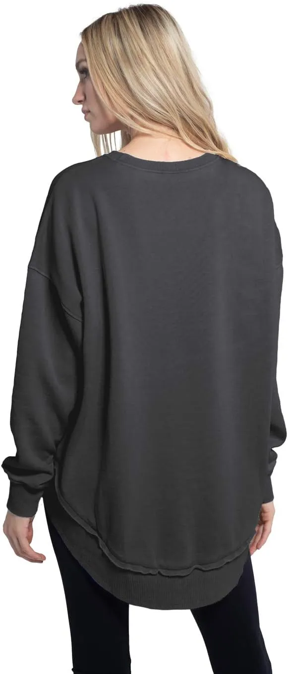 chicka-d Women's Burnout Campus Pullover