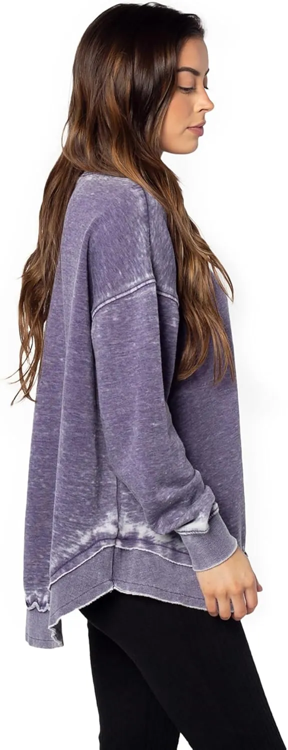 chicka-d Women's Burnout Campus Pullover