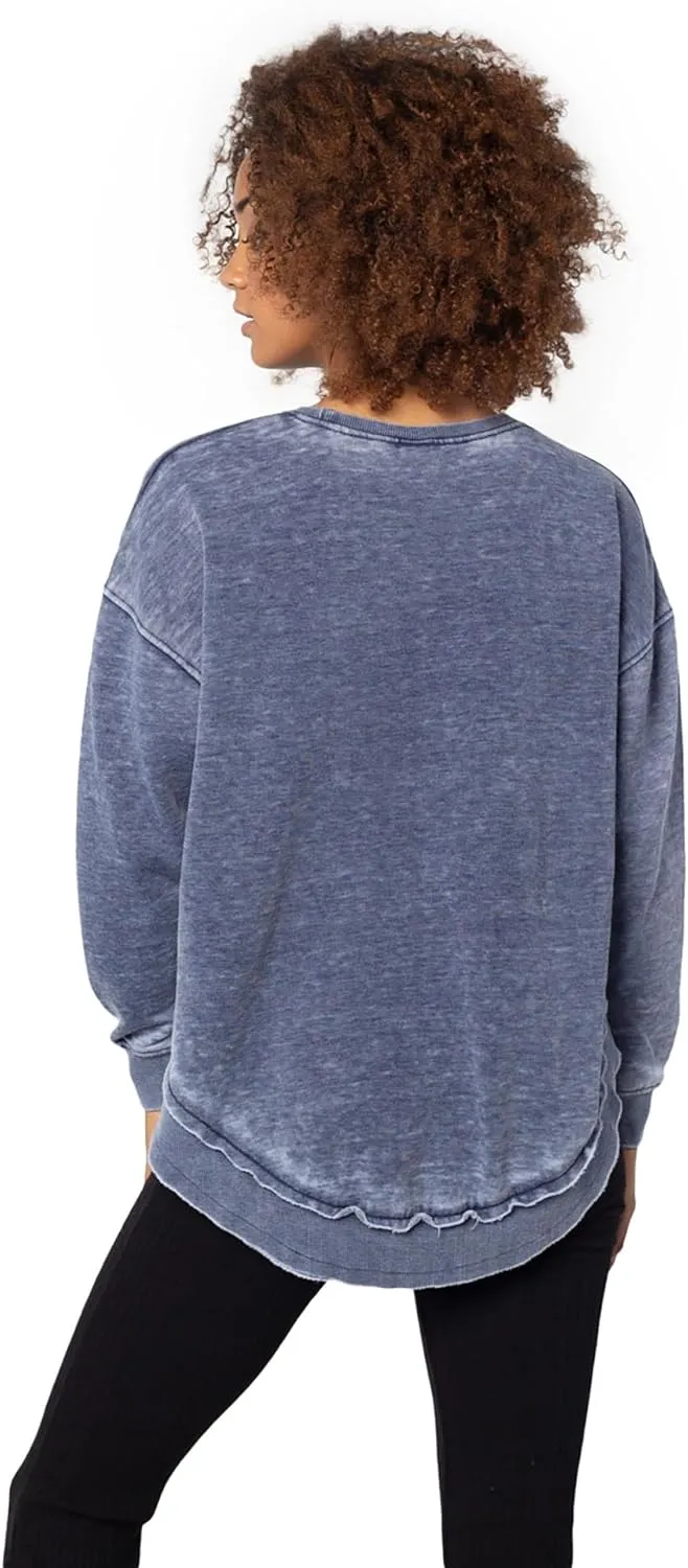 chicka-d Women's Burnout Campus Pullover