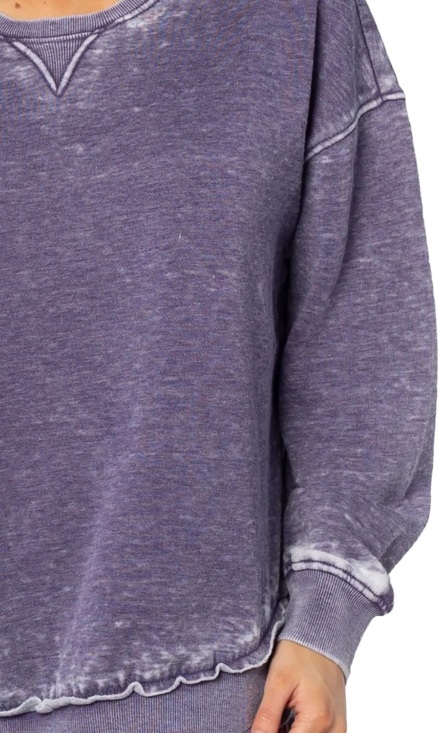 chicka-d Women's Burnout Campus Pullover