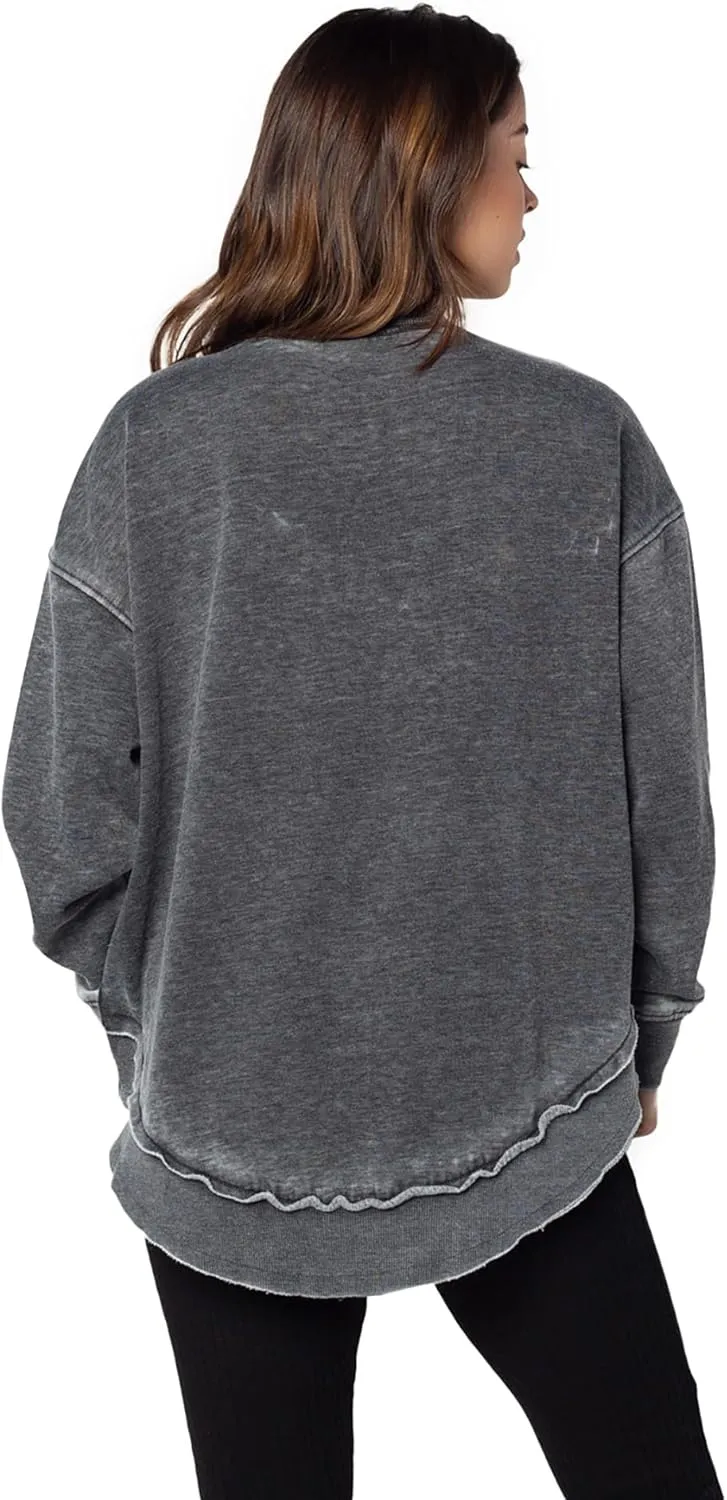 chicka-d Women's Burnout Campus Pullover