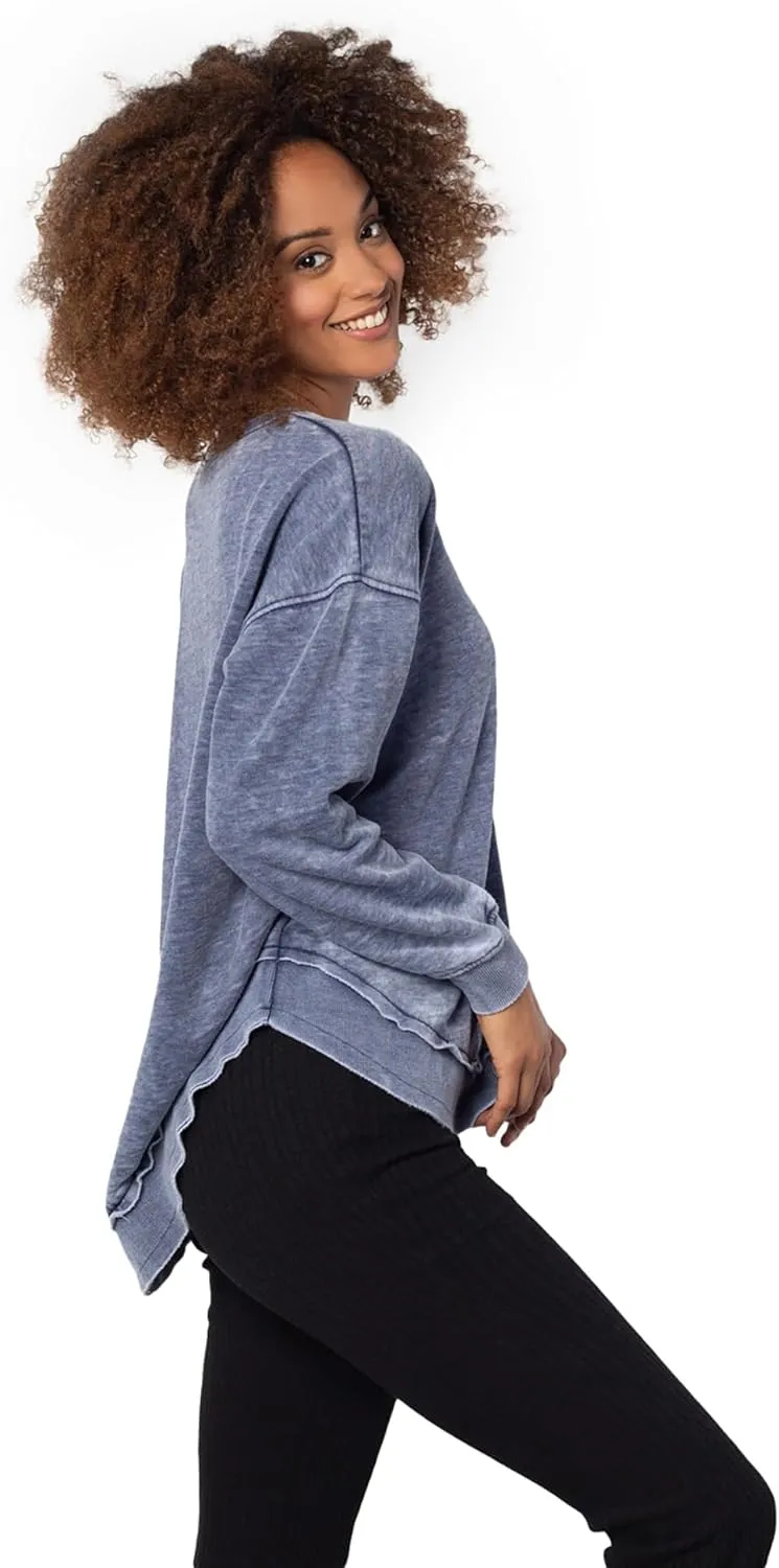 chicka-d Women's Burnout Campus Pullover