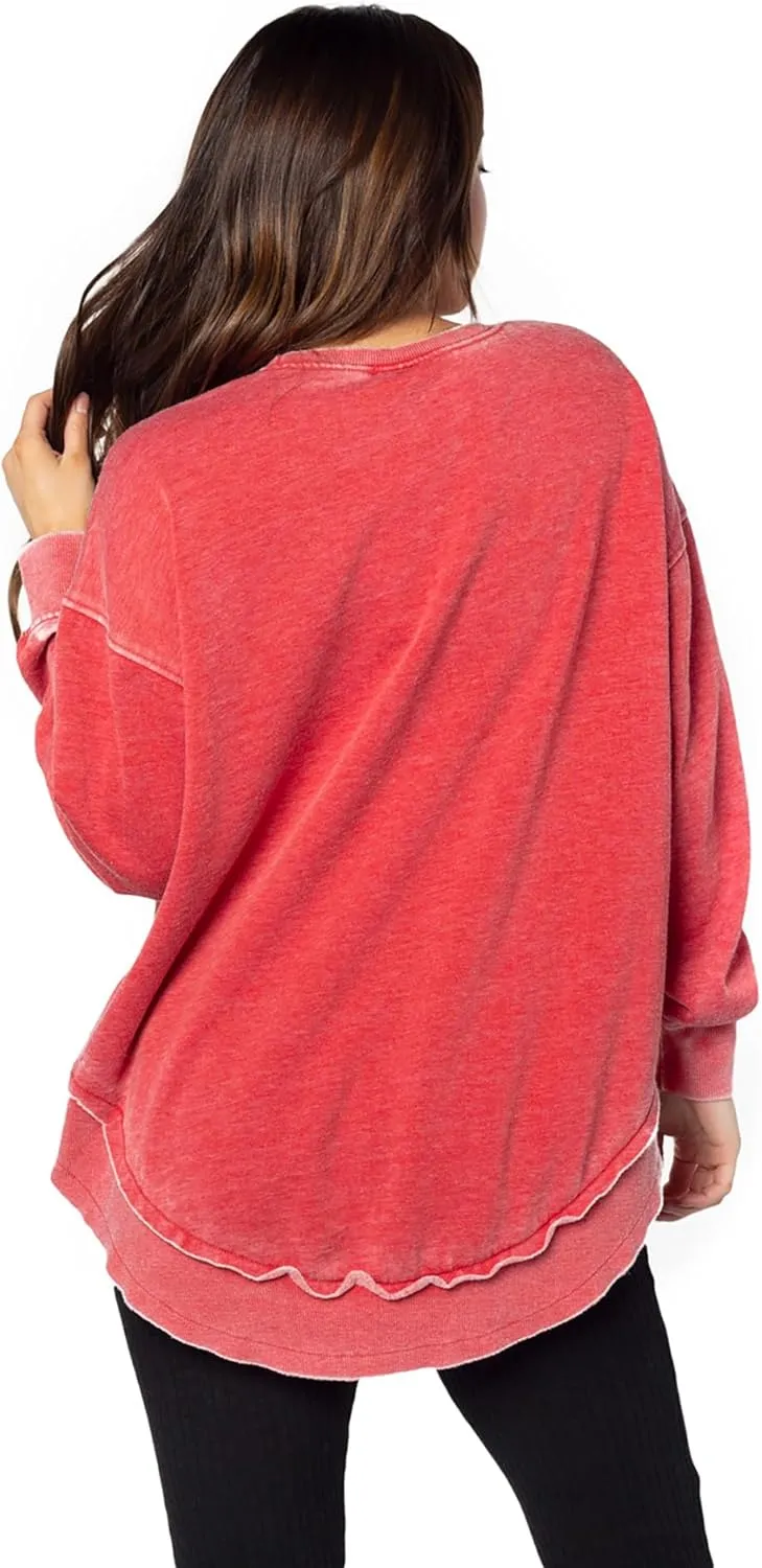 chicka-d Women's Burnout Campus Pullover
