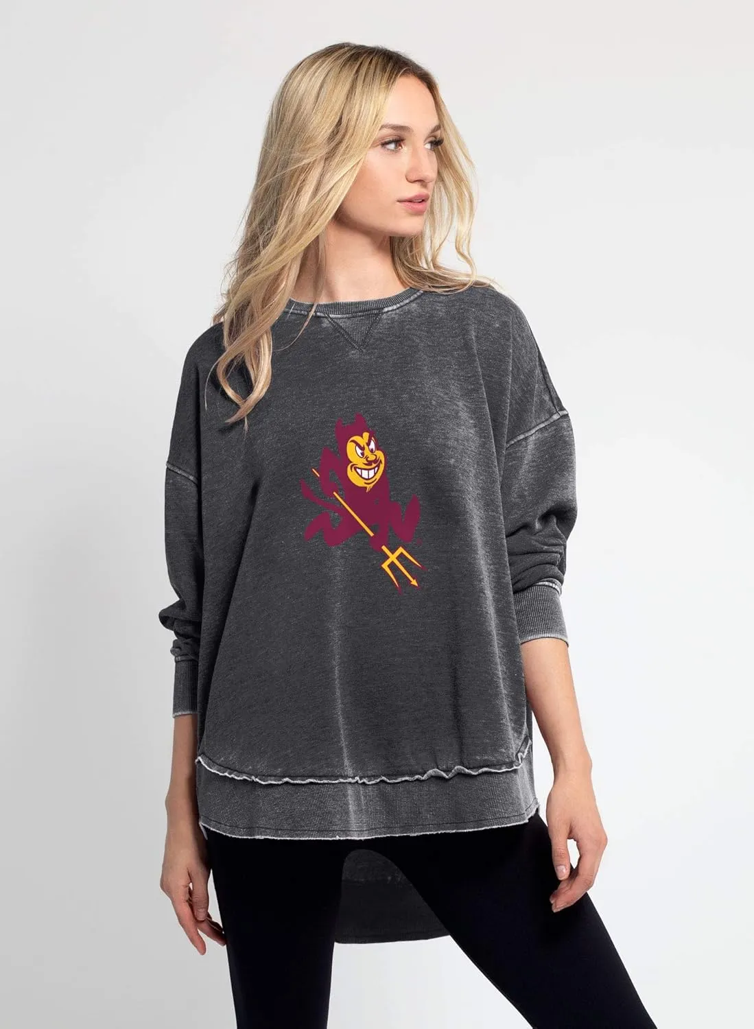 chicka-d Women's Burnout Campus Pullover