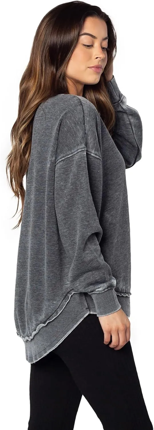 chicka-d Women's Burnout Campus Pullover