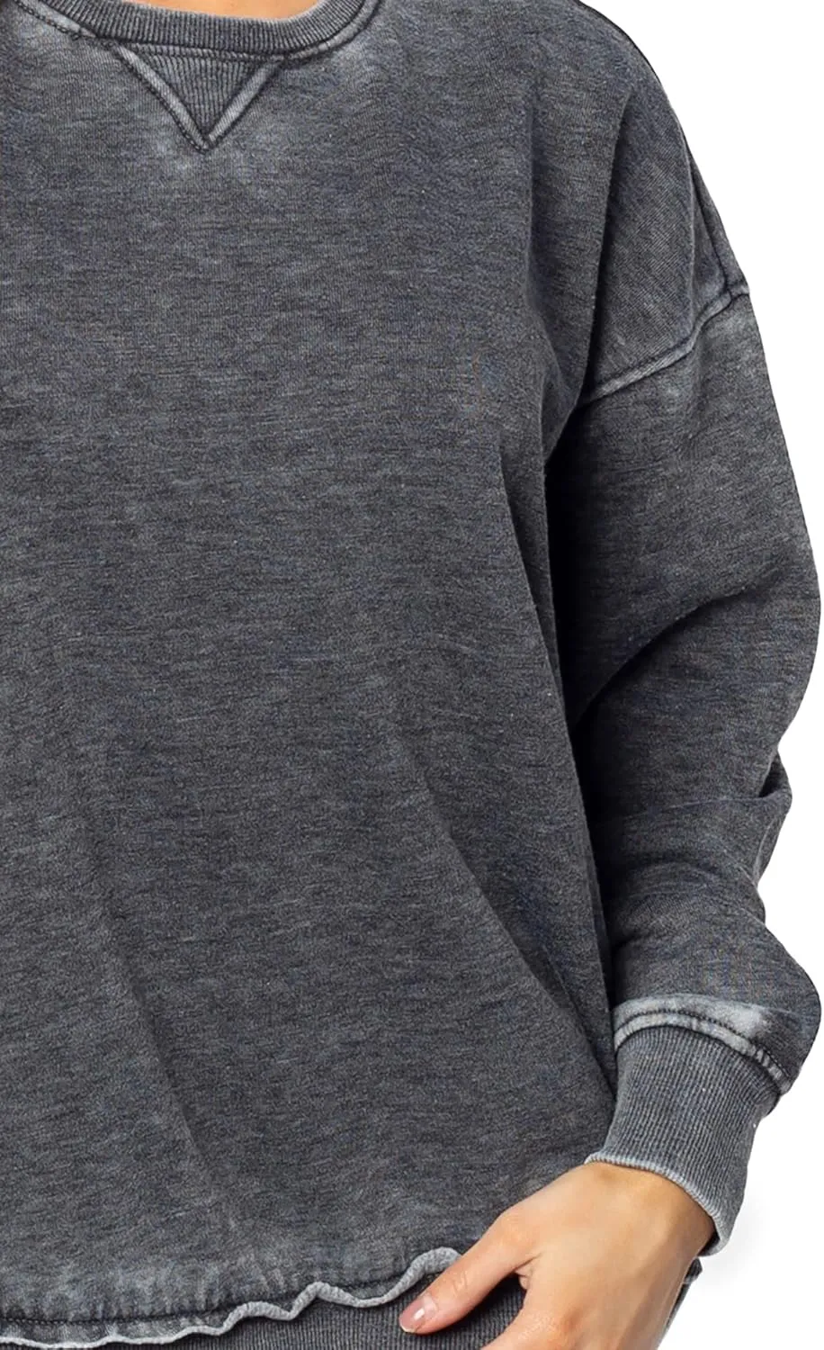chicka-d Women's Burnout Campus Pullover