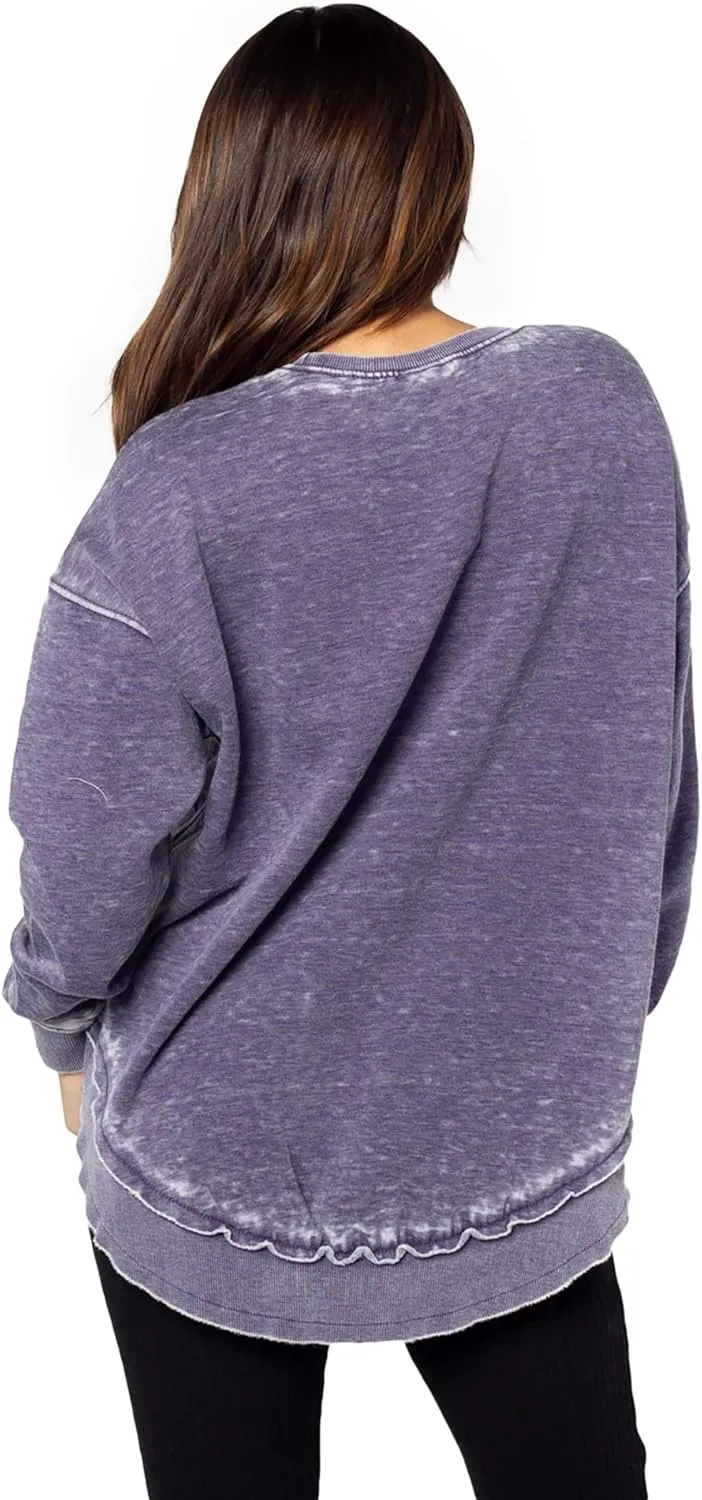 chicka-d Women's Burnout Campus Pullover