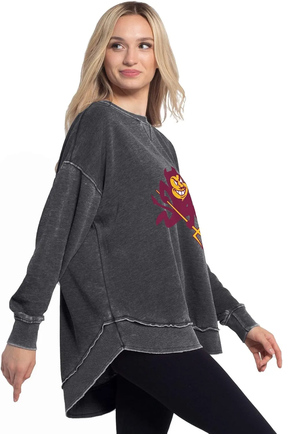 chicka-d Women's Burnout Campus Pullover