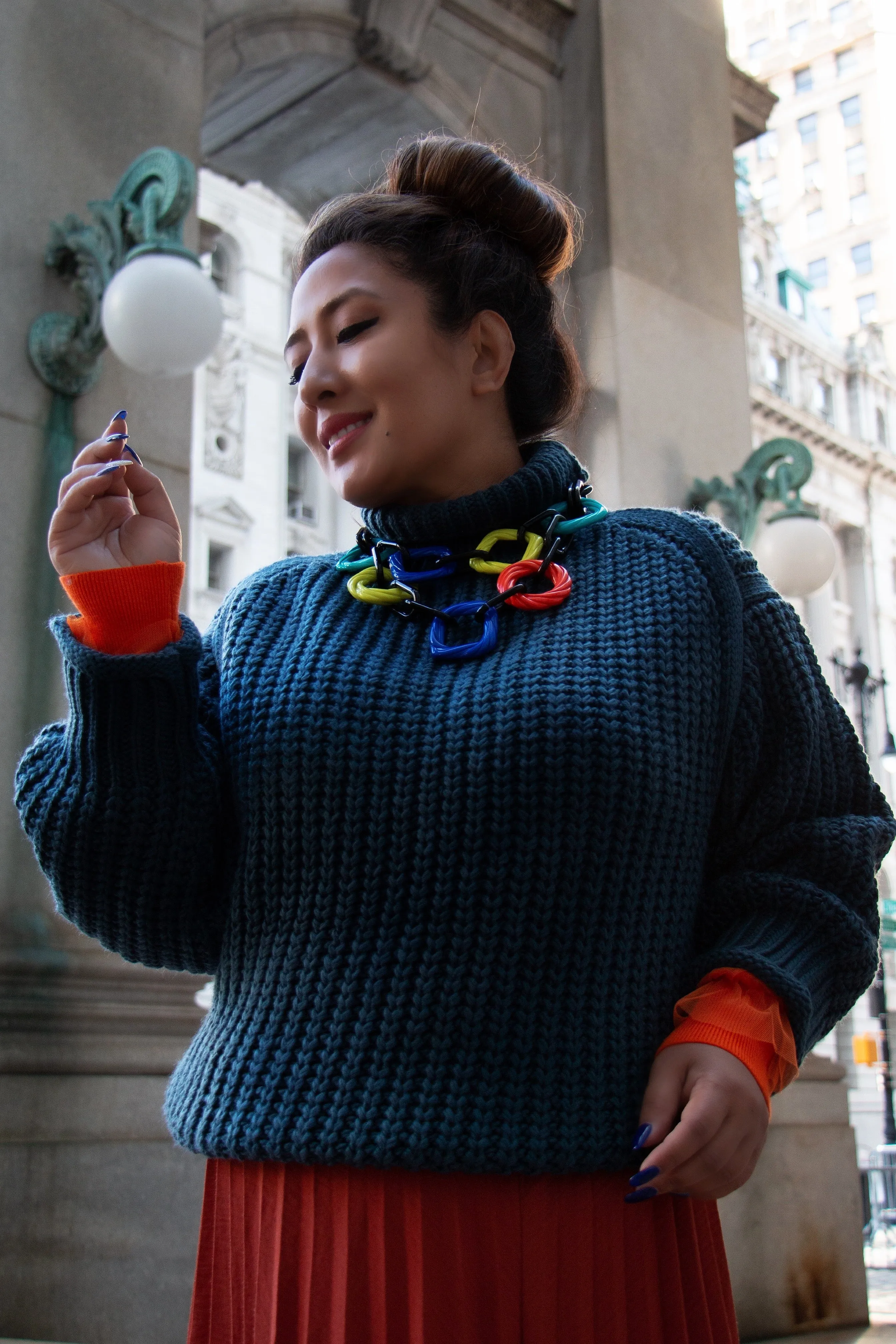 Chunky Turtleneck Pullover Sweater