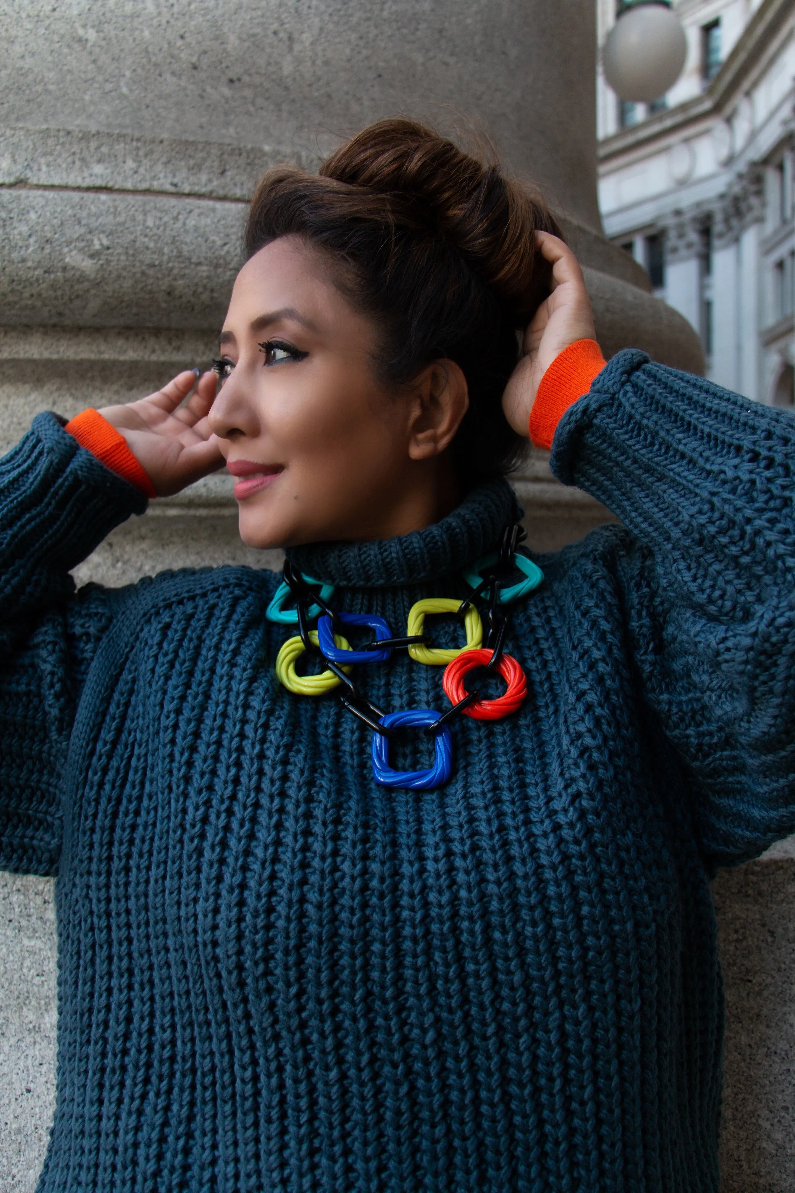 Chunky Turtleneck Pullover Sweater