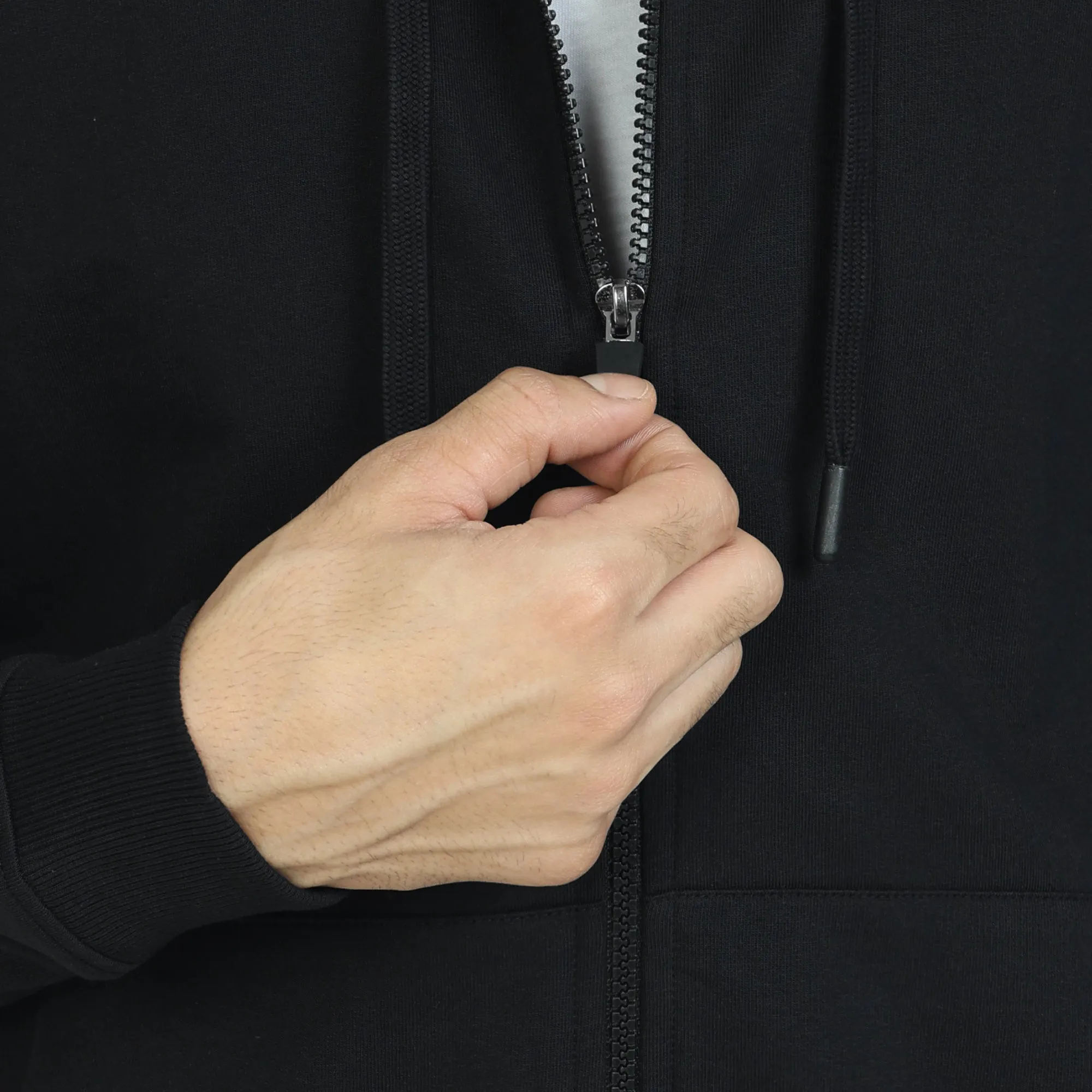 Cruze French Terry Cotton Hoodie Jackets Pitch Black