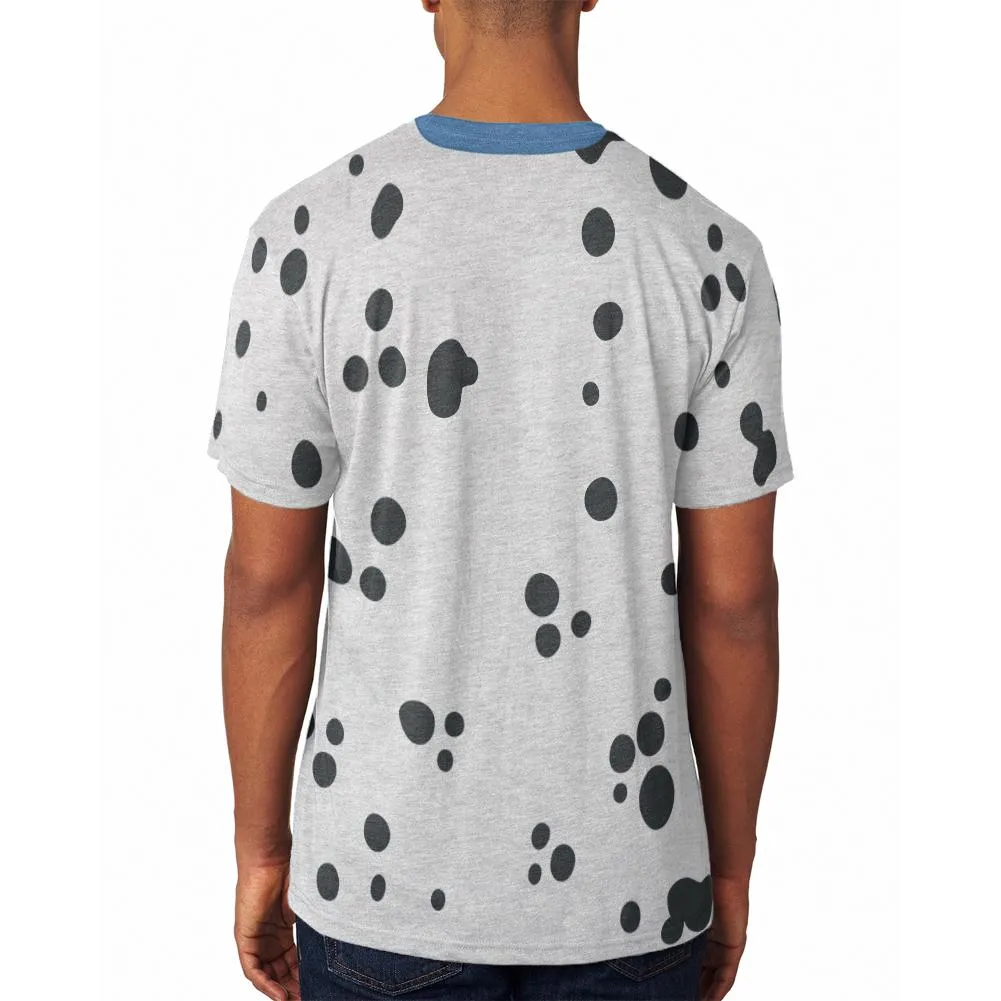 Dog Dalmatian Costume Blue Collar Mens Soft T Shirt