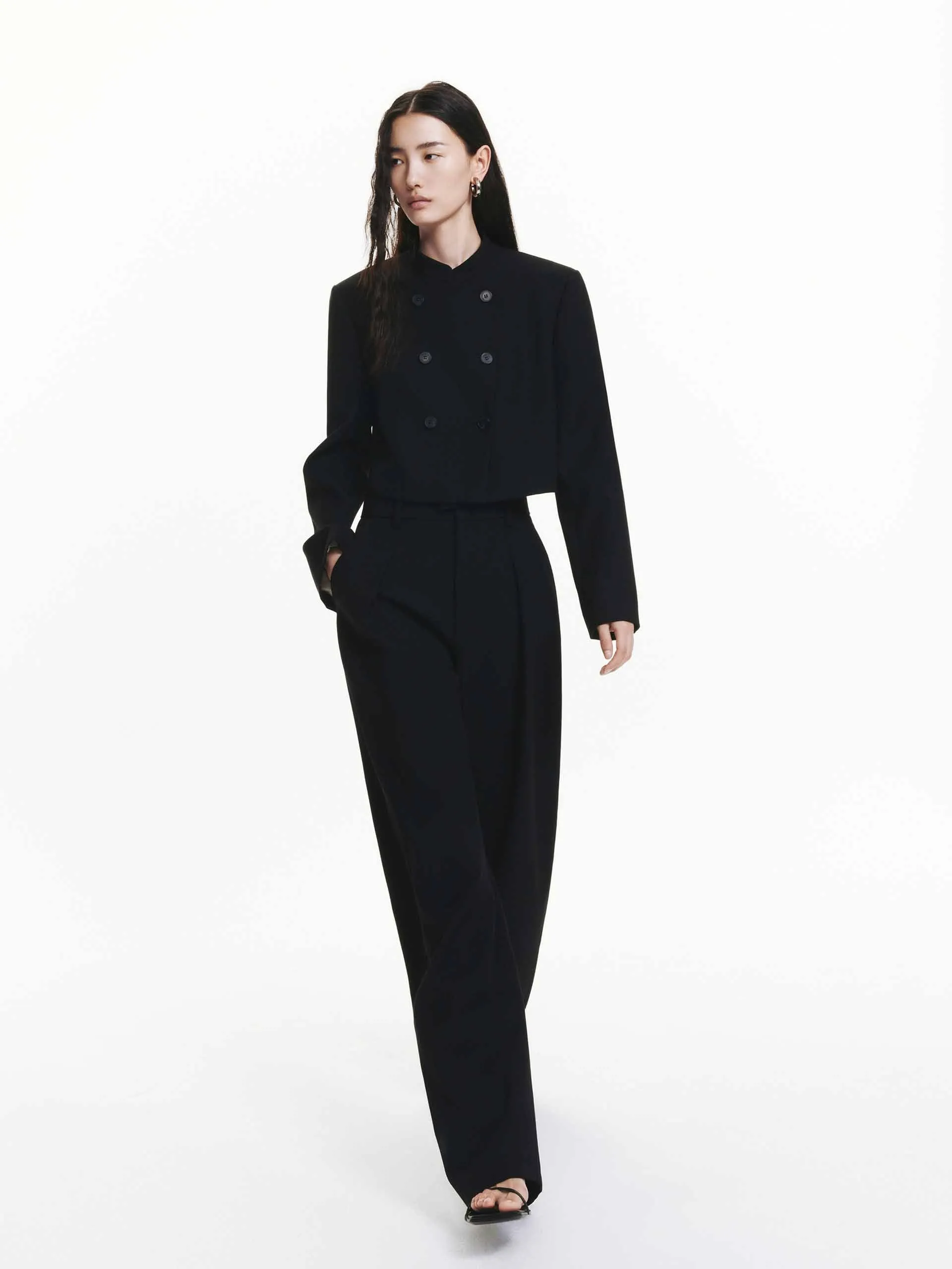 Double Breasted Crop Jacket