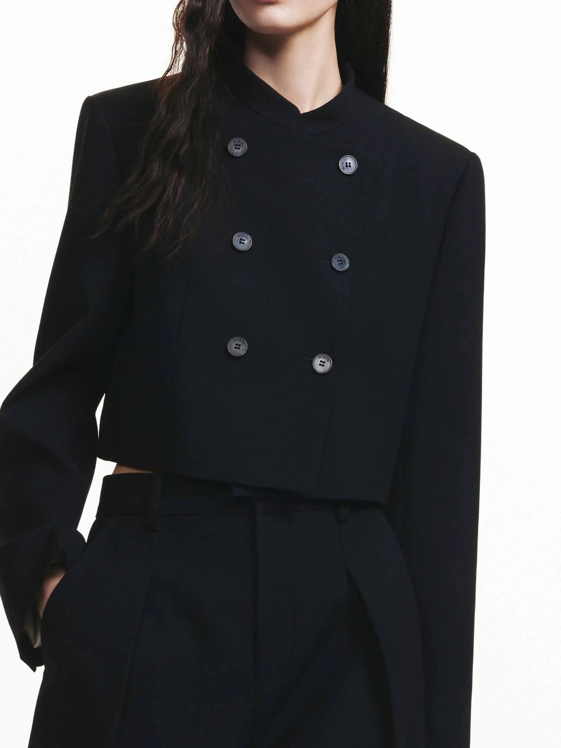 Double Breasted Crop Jacket