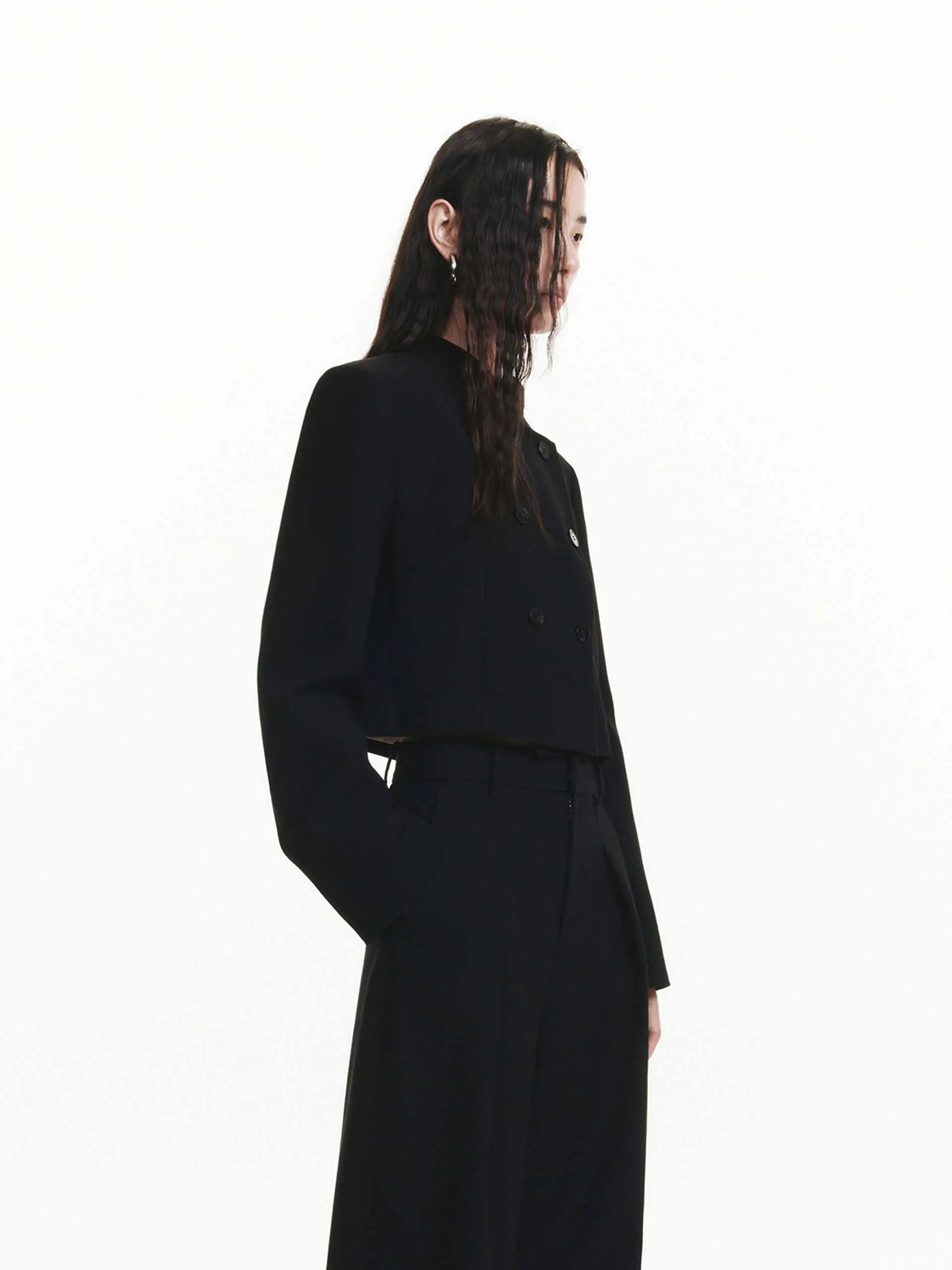 Double Breasted Crop Jacket