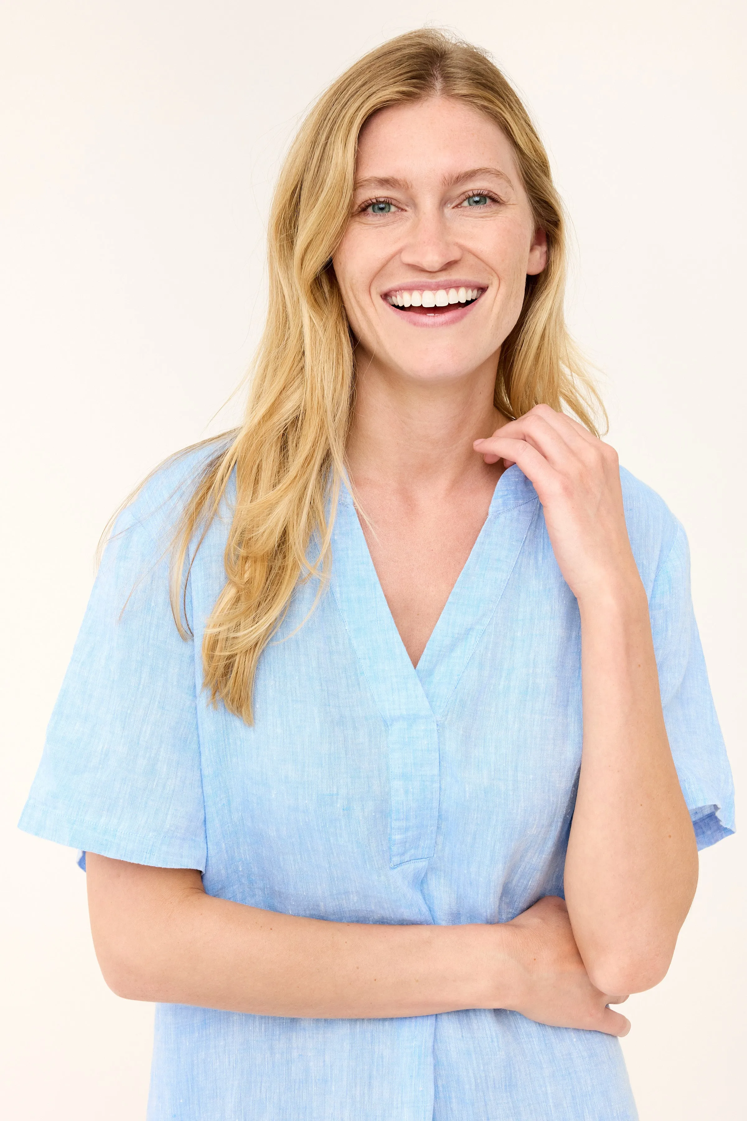 Emmy Dress - Blue Chambray