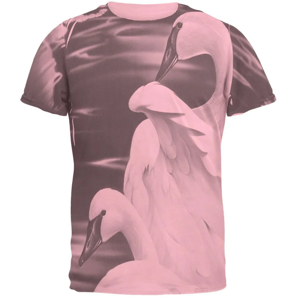Enchanted Swans of Winter Mens Soft T Shirt