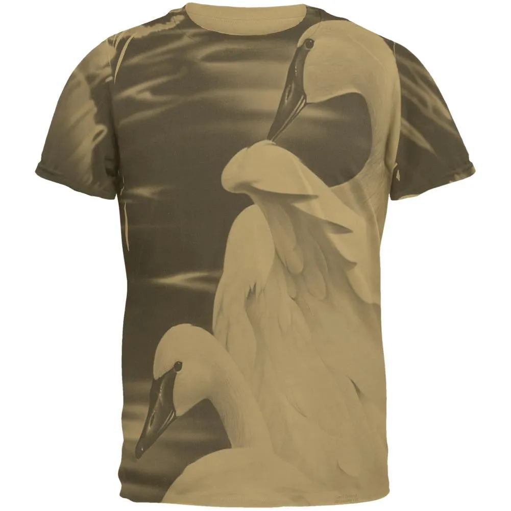 Enchanted Swans of Winter Mens Soft T Shirt