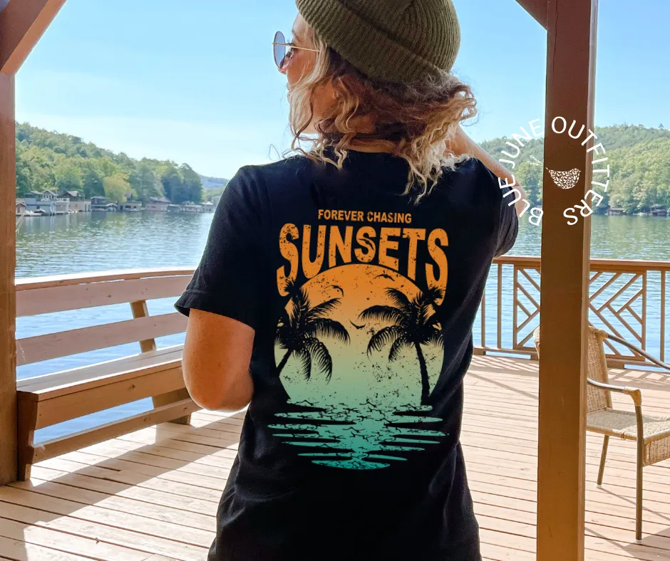 Forever Chasing Sunsets | Comfort Colors Tropical Tee