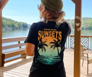 Forever Chasing Sunsets | Comfort Colors Tropical Tee