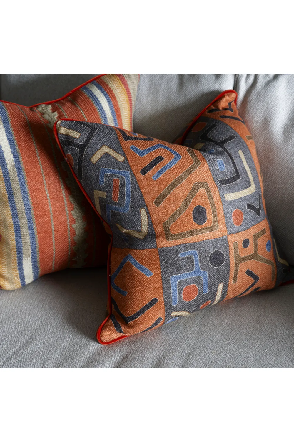 Geometric Patterned Throw Pillow | Andrew Martin Ashanti