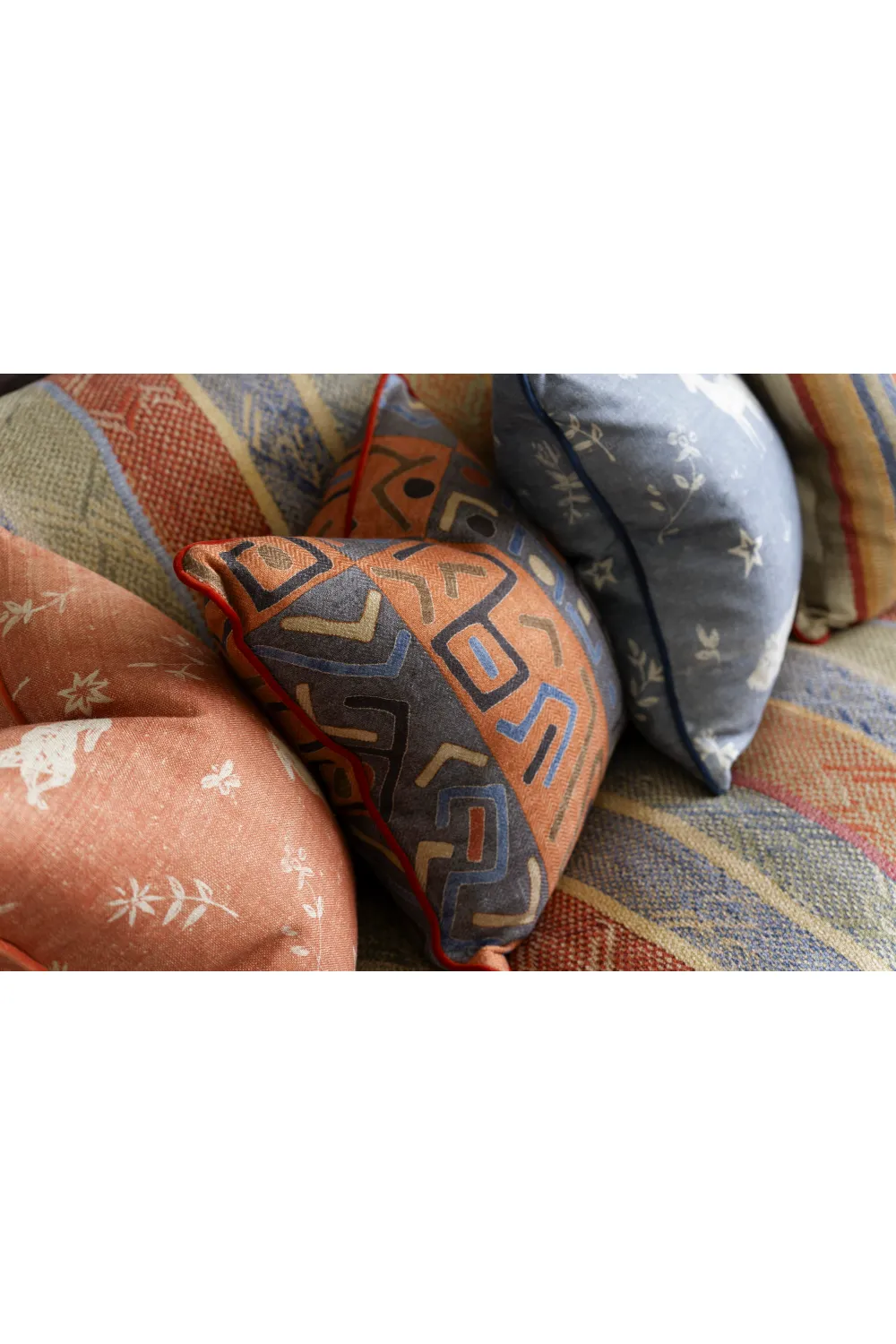 Geometric Patterned Throw Pillow | Andrew Martin Ashanti