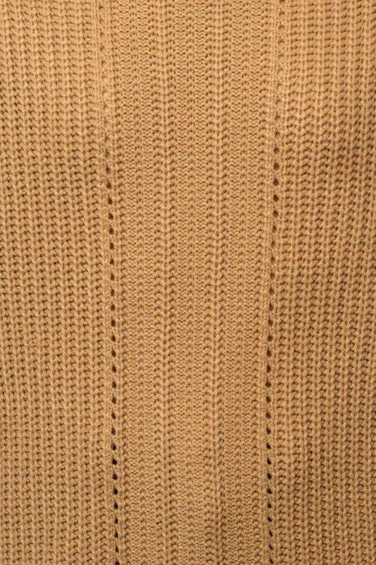 GILLI Balloon Sleeve Braid Sweater