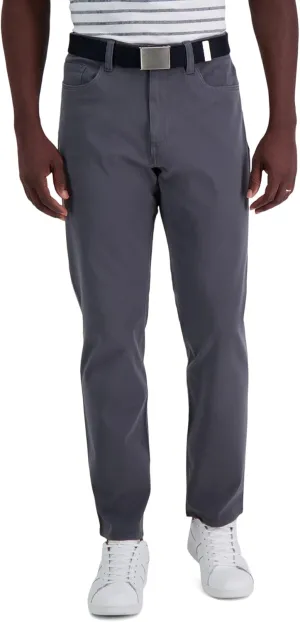 Haggar Men's The Active Series Slim/Straight Fit Flat Front Pant
