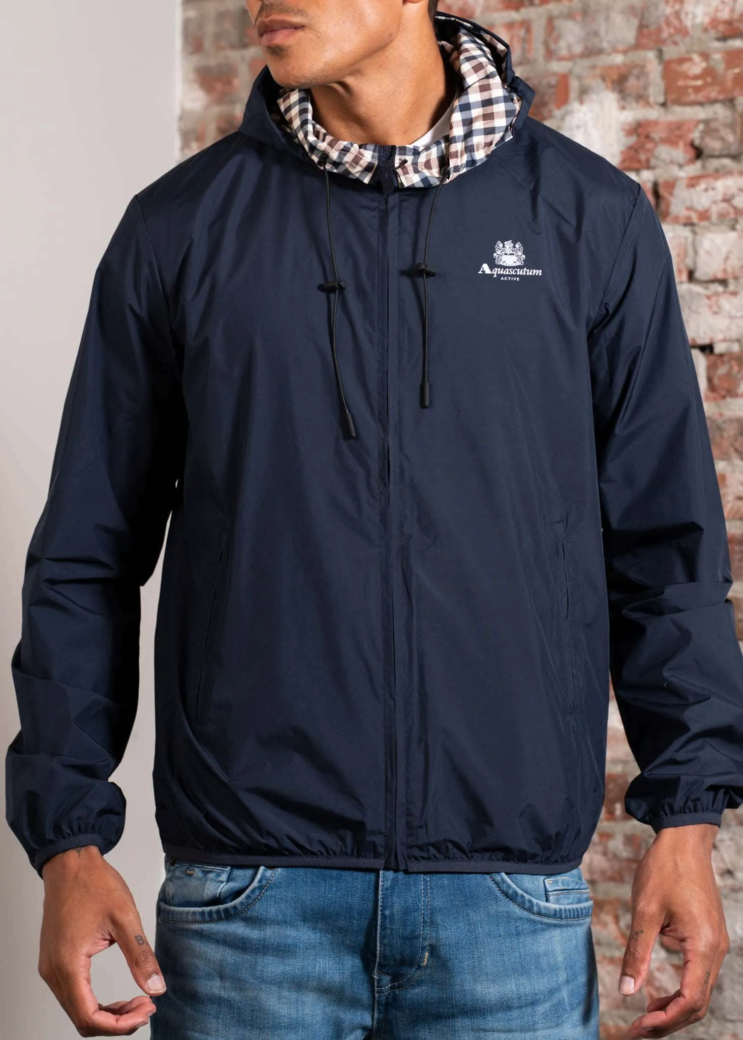 Hooded reversible sailor jacket - navy
