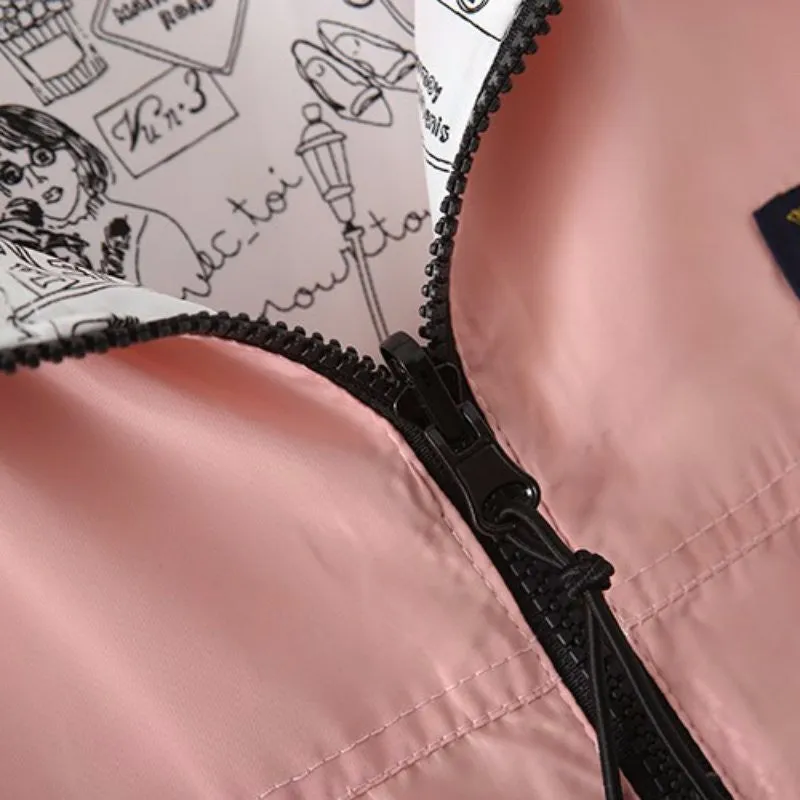 Hooded Reversible Zipper Jacket