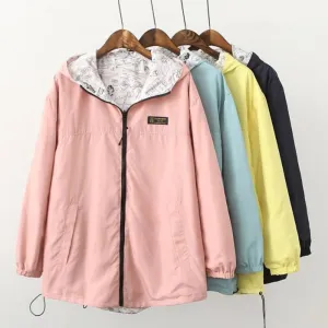 Hooded Reversible Zipper Jacket