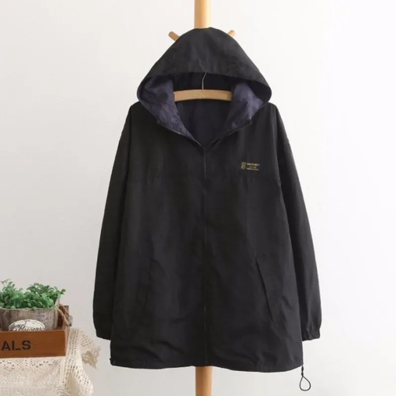 Hooded Reversible Zipper Jacket