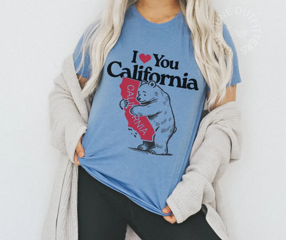 I LOVE CALIFORNIA | RETRO I HEART CALIFORNIA STATE BEAR TEE