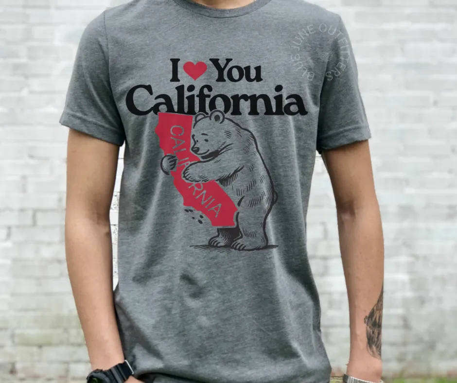 I LOVE CALIFORNIA | RETRO I HEART CALIFORNIA STATE BEAR TEE