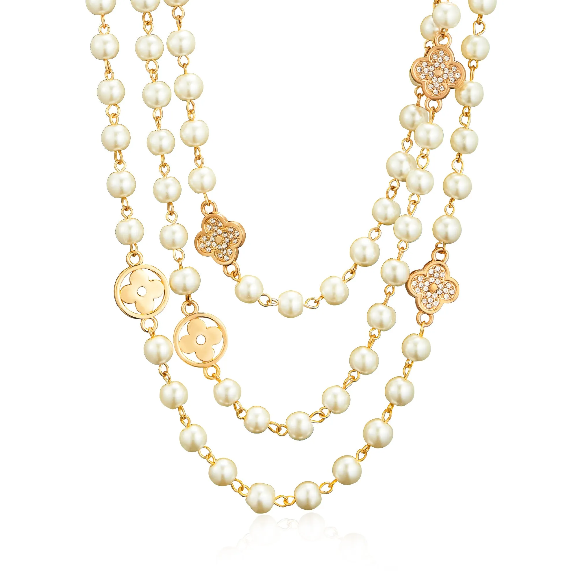 Idokawa Faux Pearl Necklace for Women Chunky Pearl Necklaces for Women White Pearl Beaded Necklace Pearl Statement Necklace Adjustable Big Pearl Necklace Wedding Party Jewelry