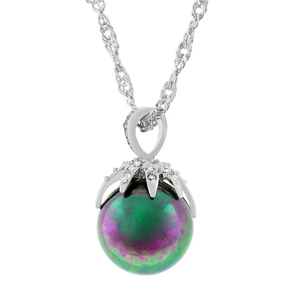 Leafed Tahitian Pearl Pendant
